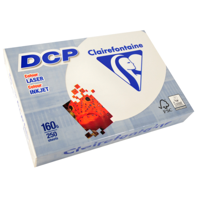 Ramette 250 Feuilles Papier DCP 160g A4 210x297 mm Certifié FSC Ivoire - Clairefontaine