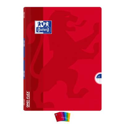 Cahier OPENFLEX agrafé 24x32cm 140 pages grands carreaux 90g coloris aléatoire - OXFORD