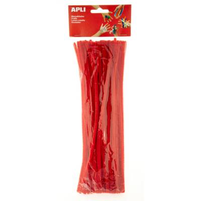Sachet de 50 chenilles rouges 30 cm - APLI-AGIPA