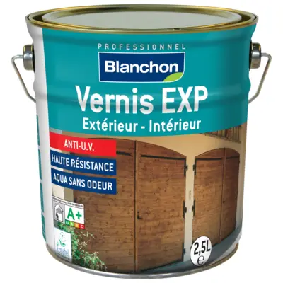 Vernis EXP pour boiseries et menuiseries int/ext Invisible 2,5L - Haute résistance aux UV - BLANCHON - 06103490