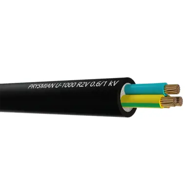 Câble Bleu/Rouge/Vert-jaune/Noir/Marron R2V 5G1.5MM2 X C100 Couronne de 100 ML - AURELEC - R2V5G1.5C100