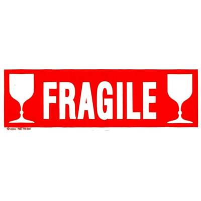 Paquet 100 étiquettes Fragile + Verres 60 x 190 mm - APLI-AGIPA