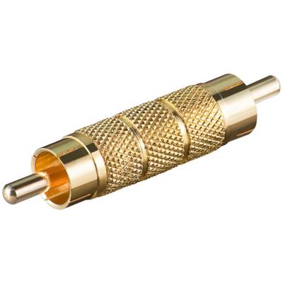 Adaptateur Cinch, Mâle-Mâle, Version Or fiche RCA > fiche RCA - GOOBAY