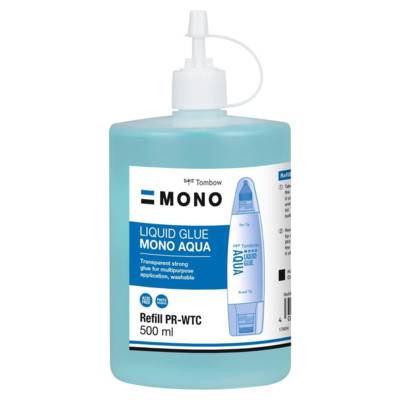 Flacon recharge 500 ml MONO AQUA colle liquide - TOMBOW