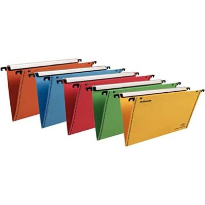 Pack de 10 Dossiers Suspendus Verticaux Tiroir VMG VisioPlus fond V Assortis - ESSELTE