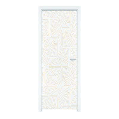 Bloc-porte alvéolaire ALVEOLE gravé à peindre Hui.74 mm - 204 x 83 cm - Gedimat - ATELIER