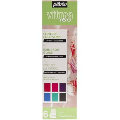 Set Initiation N°2 Peinture Vitréa V160 pour Verre Brillant 6x20ml - PÉBÉO