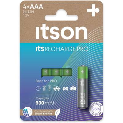 Pack 4 Piles Rechargeables PRO AAA NiMH 930 mAh Appareils photo Manettes Jouet - ITSON