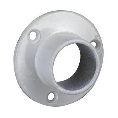 Support d'extrémité pour tube de penderie Ø19 mm en acier blanc - Gedimat - NORAIL