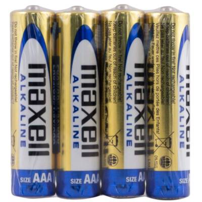 Pack de 4 Piles Alcaline Micro LR03/AAA 1,5V - MAXELL