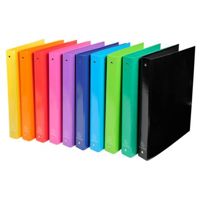 Classeur A4 4anneaux 30mm Iderama Pélliculé brillant Coloris Aléatoire - EXACOMPTA
