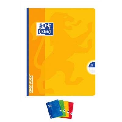 Cahier OPENFLEX broché 17x22 cm 192 pages grands carreaux 90g coloris aléatoire - Oxford