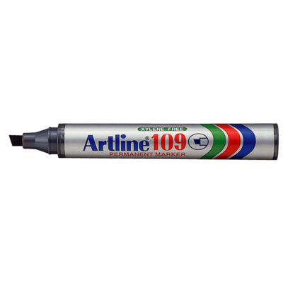 Marqueur "Eco" "109" permanent indélébile pointe biseautée de 2 & 5 mm noir - Artline