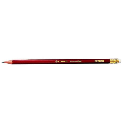 Pack de 6 Crayons papier Graphite Swano bout gomme HB - Stabilo