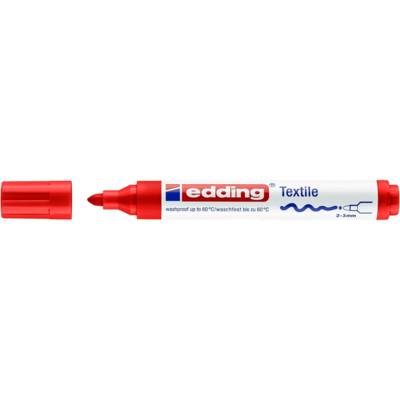 Marqueur pour Textiles 4500 Rouge Pointe Ronde 2-3 mm - EDDING