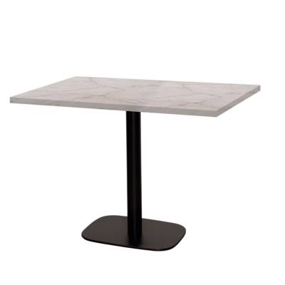 Table pied noir 120x70cm marbre yule - intérieur - RestooTab