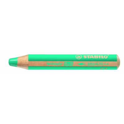 Crayon WOODY 3 en 1 Extra large Vert jade clair - STABILO