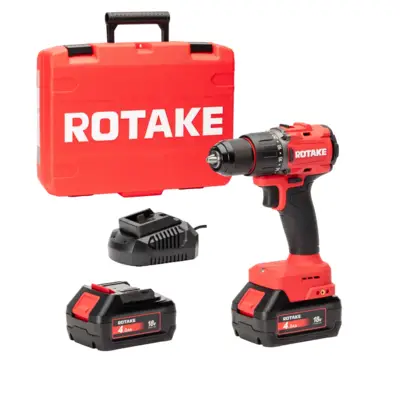 Perceuse visseuse à percussion 18V 70Nm avec 2 batteries 18V 4AH, Chargeur, Coffret - ROTAKE - D1H-40D