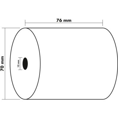 Lot de 10 Bobines pour caisse enregistreuse papier blanc 60g 76x70x12mm 44 m - EXACOMPTA
