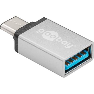 Adaptateur OTG USB-C Mâle - USB-A Femelle Argent - GOOBAY