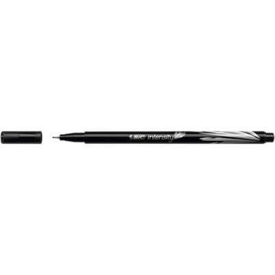 Stylo feutre Fineliner Intensity pointe baguée métal fine 0,4mm noir - BIC