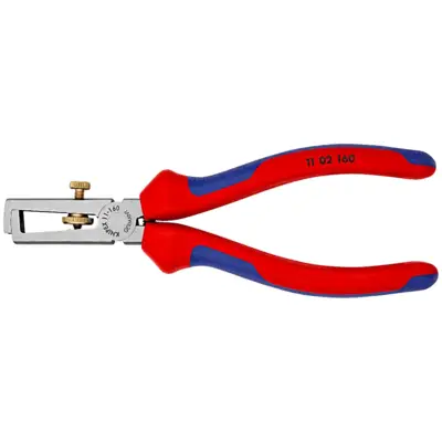 Pince à dénuder - 160 mm - Gaine bi-matière - KNIPEX - 11 02 160 SB