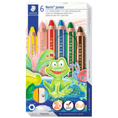 Crayon de couleur hexagonal Noris junior, étui x6 - STAEDTLER