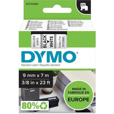 Cassettes de ruban encreur D1 noir/blanc 9 mm x 7 m - DYMO