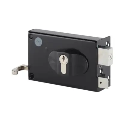 Serrure en applique horizontale - Réglable 52/60 mm - Tirage Droite - Cylindre euro - ND10 9770 - METALUX SAS