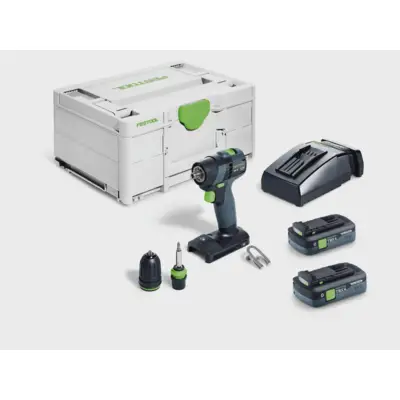 Perceuse-visseuse sans fil TXS 18 TBX 4,0 I-Plus - FESTOOL - avec 2 batteries 4Ah - chargeur - SYSTAINER - 579347