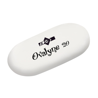 Gomme blanche 56x25x11 mm "ovalyne 20" Caout sans PVC - JPC CREATIONS