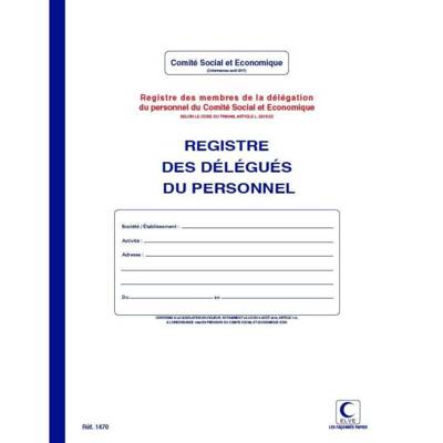 Registre des Délégués du Personnel 40 pages format 320 x 250 - ELVE