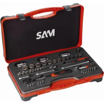 Coffret de 52 Douilles et accessoires 1/4'' et 1/2'' SAM OUTILLAGE - 75-RS1