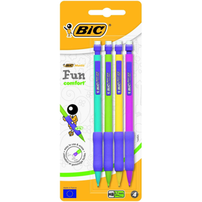 Pochette de 4 Porte-mines Matic Grip 0,7 HB - BIC