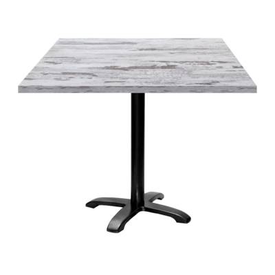 Table pied noir 90x90cm chene islande - intérieur - RestooTab