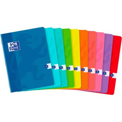 Cahier Piqué 17 x 22cm Quadrillé 5x5 96 pages 90g coloris aléatoires - OXFORD