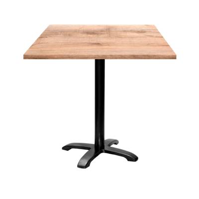Table pied noir 70x70cm tanin naturel - intérieur - RestooTab