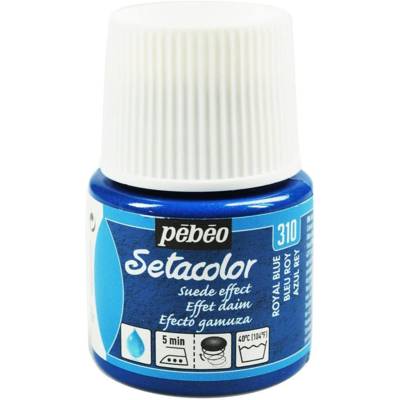 Flacon 45ml Peinture textile effet Daim Bleu royal - PÉBÉO