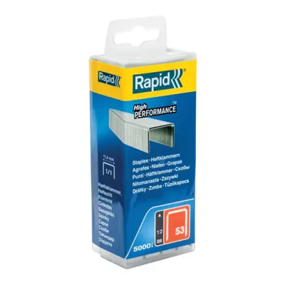 Agrafes en fil fin n°53/12 mm - RAPID - boite polypro 5000 - 40303086 - RAPID AGRAFAGE SA - ISABERG