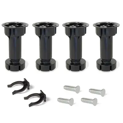 Jeu de 4 pieds pour meubles avec base H 120mm (118-135mm) - EMUCA - 3999017