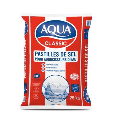 Pastille sel AQUA CLASSIC pour adoucisseur - sac de 25 kg - Gedimat - SALINS