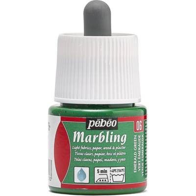 Flacon 45ml Peinture MARBLING Vert Emeraude - PÉBÉO