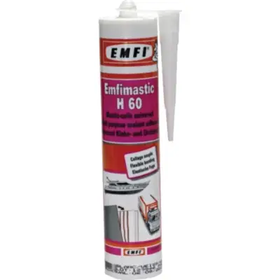 Mastic polymère Emfimastic MS60 EMFI - Cristal Plus - Cartouche de 290 ml - Lot de 25 - MC029BE001