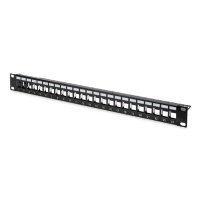 Panneau de brassage modulaire 19" 24 ports Noir - DIGITUS