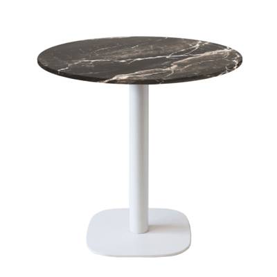 Table pied blanc Ø70cm marbre royal - intérieur - RestooTab