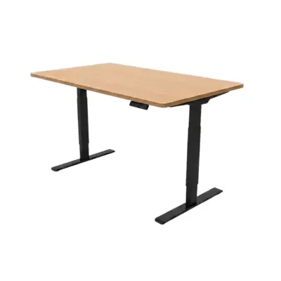 Bureau électrique 120x80 DEBBIE bois et noir - OCCASION - Adopte un Bureau