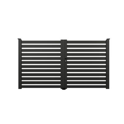 Portail battant MERLIN alu gris anthracite + kit MOOVO - h.1.80 x l.4 m - Gedimat - GARDEN GATE