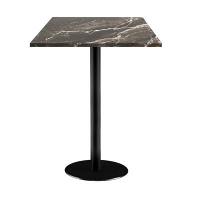 Mange-debout pied noir 60x60cm marbre royal - intérieur - RestooTab