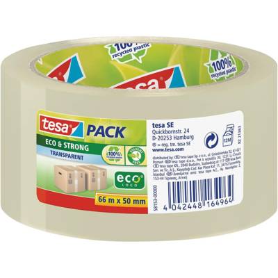 Ruban adhésif emballage Eco & Strong 50 mm x 66 m transparent - TESA
