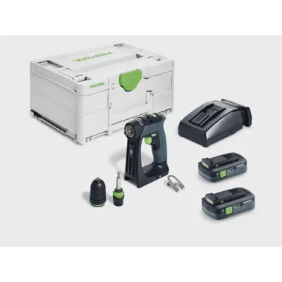 Perceuse-visseuse sans fil CXS 18 TBX 4,0 I-Plus - FESTOOL - avec 2 batteries 4Ah - chargeur - SYSTAINER - 579345